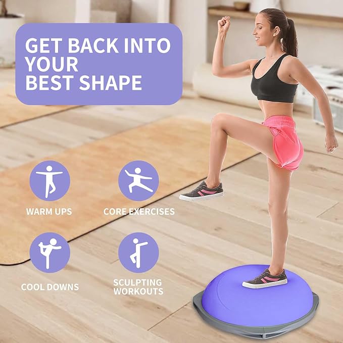70cm Bosu Balance Ball, Anti-S - Yoga Fitness Gym recension och pris