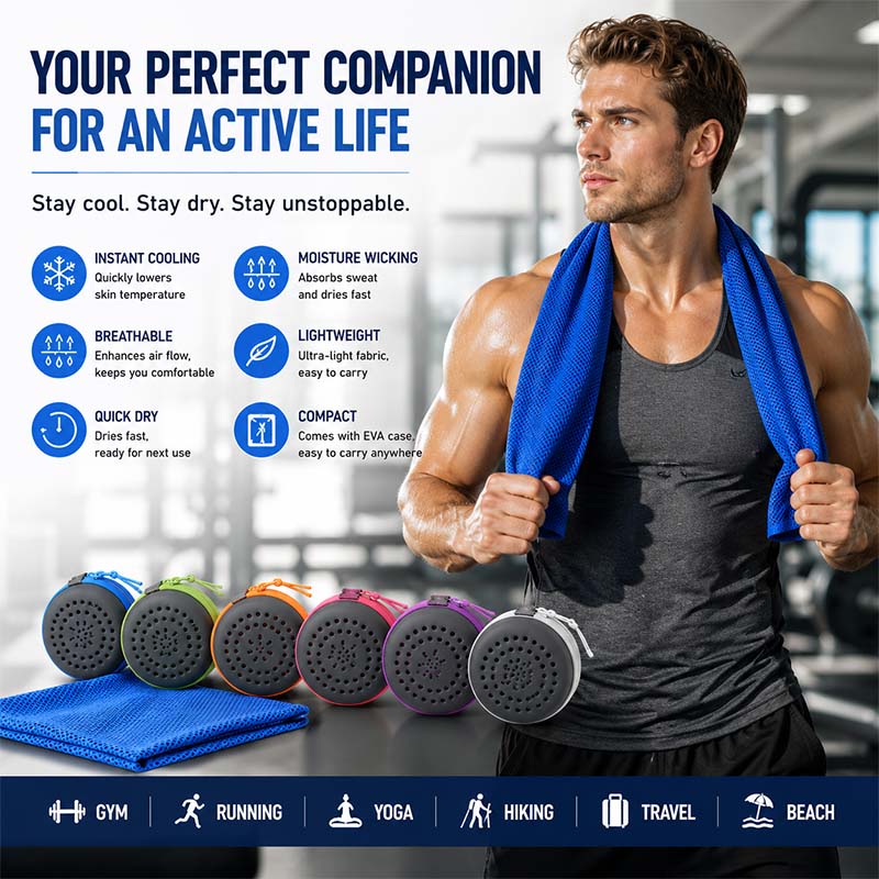 Instant Cooling Towel with EVA - Yoga Fitness Gym recension och pris