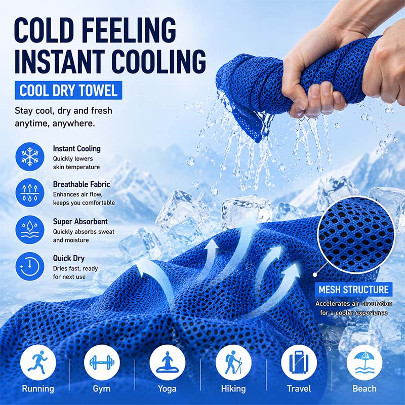 Instant Cooling Towel with EVA - Yoga Fitness Gym recension och pris
